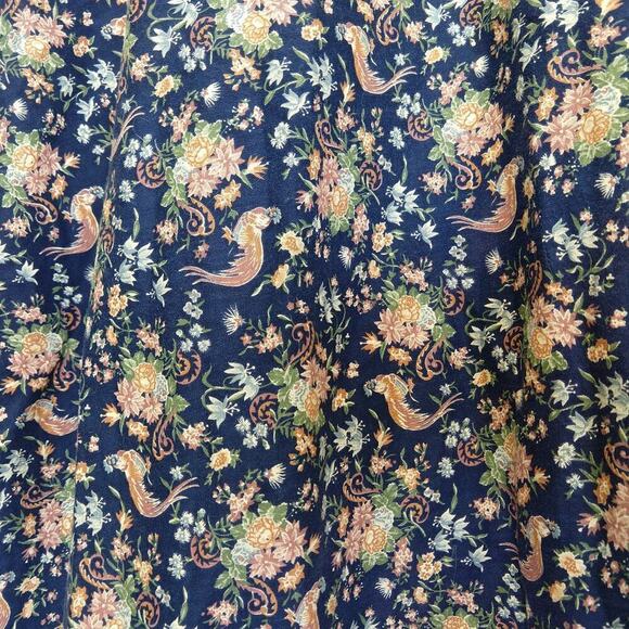 Gunne Sax Rooster Print Halter Dress Size 9 S Corset Lace Up Maxi Vintage 70s - Picture 8 of 13